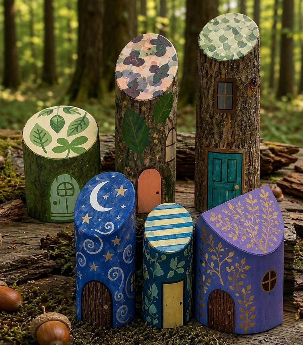 DIY Fairy House Painting Kit | Enchanted Forest Craft Set for Kids & Adults | Wooden Miniature House, Paints, Varnish and Brushes Included