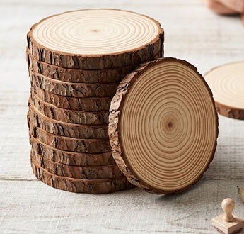 DIY Blank Wooden Circle Coasters Craft for Kids & Adults | Hazel Wood Rounds